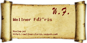 Wellner Fóris névjegykártya
